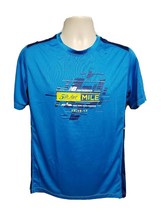 2017 New Balance NYRR 5th Ave Mile Run for Life Mens Medium Blue Jersey - £13.96 GBP