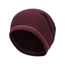 Wine Red - Winter Skull Cap Beanie Thermal Hat Ear Covers Helmet Liner Cap - £14.98 GBP