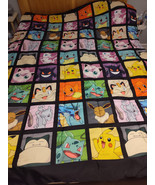 Reversible Pokémon Comforter 7&#39; x 5&#39; – Gen 1 Pikachu Eevee Snorlax – Ful... - $34.64