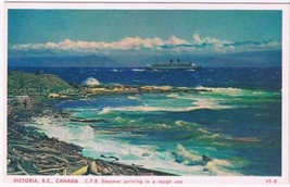 Postcard Canadian Pacific Raioway CPR Steamer Arriving Victoria British Columbia - £3.12 GBP