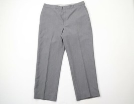 Vintage 70s Rockabilly Mens 36x29 Wide Leg Bell Bottom Chinos Chino Pants Gray - £78.30 GBP