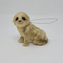 Golden Yellow Maltese Dog Blonde Christmas Ornament Puppy Hair Realistic - £9.37 GBP