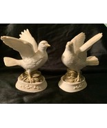 Vintage Japan Pair Ceramic White Doves Figurine - $49.00