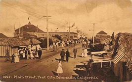 Main Street Tent City Coronado San Diego California 1910c postcard - £5.53 GBP