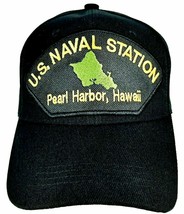 U.S. Naval Station Pearl Harbor Hawaii Embroidered Patch Hat Baseball Cap Navy - £12.62 GBP