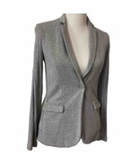 Magaschoni Sz XS Women&#39;s Gray Soft Stretch Single Button Blazer Jacket C... - $20.88