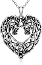 Gifts for Wife from Husband, Horse Necklace for Women Celtic Knot Love Irish Ste - £45.88 GBP