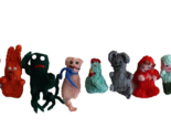 Lot of 13 Handmade Crochet Knit Finger Puppets 2&quot; Captain Octopus Santa ... - $20.00