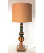 Funky Art Studio Boring Lamp Re-Imagined! Repainted, Gilded And Textured... - $140.00