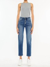 Kancan dianna super high rise button fly mom jeans in DARK WASH - size 7/27 - $46.53