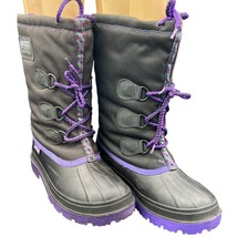  Arctic Cat ArcticWear Winter Snow Boots Black Purple Made Canada Size 7... - $61.74