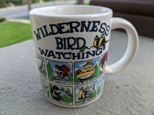 Primary image for Bird Watching Party Mug Black Coffee Cup Yellowstone National Park 