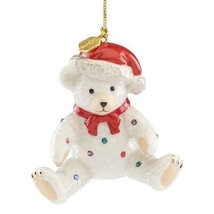 Lenox 2018 Holiday Gems Teddy Bear Figurine Ornament Annual Christmas Gift NEW - £15.66 GBP