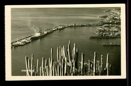 Vintage RPPC Postcard Souvenir Tenerife Puerto De La Cruz Spain Birds Eye View - £14.84 GBP