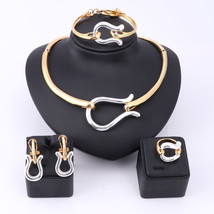 Women African Jewelry Sets Gold Color 3 Colors Fashion Bridal Wedding Elegant Ro - £28.10 GBP