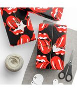 The Stones Red Tongue Logo Wrapping Paper | Rock Band Pattern - $19.80+