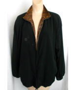 Vintage CHARDIN Blazer Jacket Sequin-Embellish Reversible Animal Print/B... - £7.75 GBP