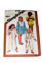 SIMPLICITY 6182 girl's size 6-6X 2 lengths of pajamas, nightgown, robe (... - $4.20