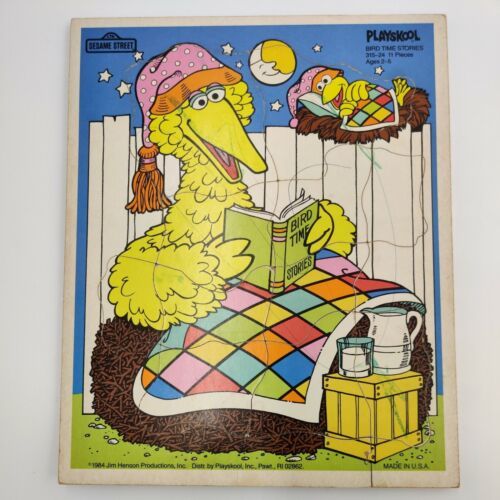 Primary image for 1984 VTG Jim Henson Sesame Street Playskool Bird Time Stories Big Bird Puzzle