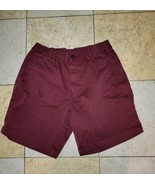 Bear Bottom shorts mens M Burgundy chino elastic waist 7&quot; inseam hiking ... - $25.22