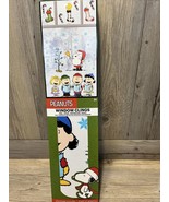 PEANUTS Charlie Brown Christmas Peel &amp; Stick Window Cling Mirror Decor New - $13.06