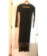 Vintage &quot;Party&quot; Long slinky duster goth bombshell maxi dress acid wash c... - $564.50 MXN