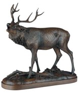 Sculpture MOUNTAIN Lodge Calling Elk Large Chocolate Brown Resin Lifelike - £660.22 GBP