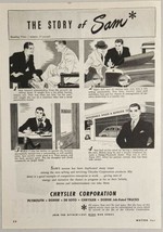 1944 Print Ad Chrysler Corporation Car Salesman at Dealership Story of Sam - £13.86 GBP