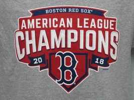 MLB Boston Red Sox Men&#39;s Baseball American League Champs 2018 T-Shirt Si... - $12.56