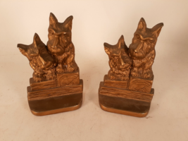 Vintage Cast Iron Scotty Dog Bookends, 6 1/2&quot; Tall, 5&quot;w - £17.66 GBP