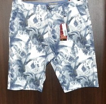 Xios Men&#39;s  Blue Floral Denim Cotton Shorts Size USA 38 W NEW - £30.34 GBP