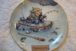 &quot;Determination&quot; the art of fishing, collector plate by Gary Patterson ORIGINAL - £27.54 GBP
