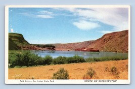 Park Lake Sun Lakes State park Coulee Washington WA UNP Chrome Postcard G16 - £2.41 GBP