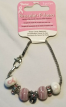 New Darice Breast Cancer Awareness Bracelet - Bracelet and Beads Set - £8.53 GBP