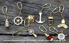 Lot de 9 pièces de porte-clés nautiques en laiton, ensemble cadeau de St... - £27.55 GBP