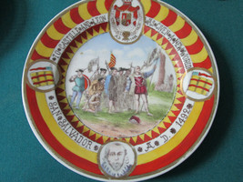 Austrian Plate San Salvador Ad 1492 To Castilla And Leon Has Given A New World - £97.38 GBP