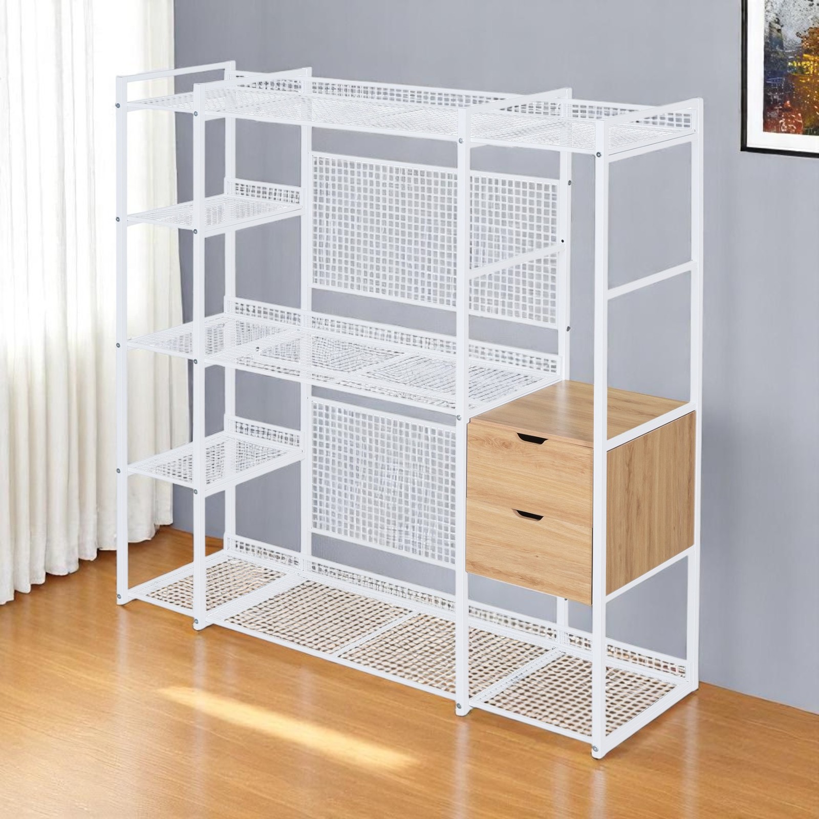 69&quot; White Metal Closet System - $285.41