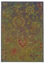 Oriental Weavers Allure 054C1 6x9  Rectangle - Brown/ Green-Nylon - £269.36 GBP