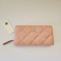 Tory Burch 160774 Willa Glazed Zip Continental Wallet Quilted Leather Rose Sache - $148.09