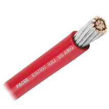 Pacer Red 1/0 AWG Battery Cable - Sold By The Foot [WUL1/0RD-FT] - £3.71 GBP