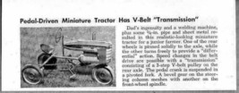 1956 Magazine Photo Toy Miniature Pedal Farmall Tractor V-Belt Driven - £6.70 GBP