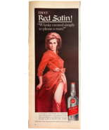 1966 Red Satin Schenley Whiskey Advertisement Vintage Liquor Distillery ... - $363.77 MXN