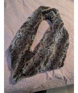 Anne Taylor Loft Faux Fur Snuggly Soft Women’s Taupe/Gray Scarf 31 In - $27.08 CAD