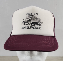 Youngan Rare Snapback Hat Cap Mens Retro Chevy Chilliwack Maroon Bretts - £26.61 GBP