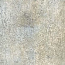 Norwall Nwkb20225 Crystal Faux Crackle Textured Wallpaper, Aqua,, Light Green - £32.24 GBP