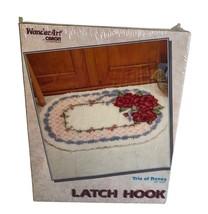 WonderArt Latch Hook Kit Trio Of Roses 20in X 27in Floral Rug Craft DIY ... - $19.60