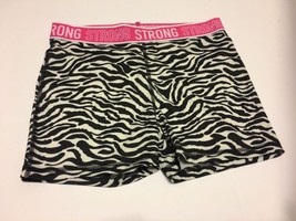 Girls Danskin Fitted Compression Shorts Active Sports XL Animal Zebra Print - £11.00 GBP