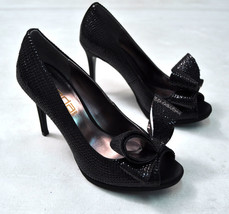 Moda Pelle Ribbon High Heel Shoes Black 6 M NEW Womens - £70.60 GBP