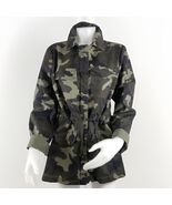 JustFab Jacket Womens Sz Large Camo Anorak Cotton Lightweight Drawstring... - €14,82 EUR
