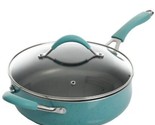 Pioneer Woman 4.6 Quart Saute Pan w/Lid ~ Turquoise Speckled ~ Enamel ~ ... - £44.68 GBP